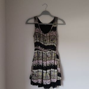 Black and purple sundress